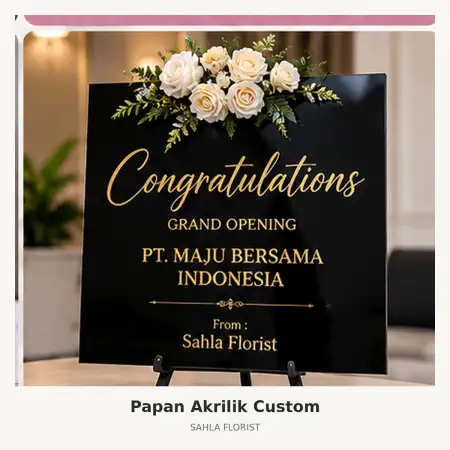 Papan Bunga Akrilik Palembang